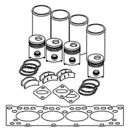 Aftermarket RG17892 .020 Major Engine Overhaul Kit Fits John Deere 690B 693C 740 4320 RG17892-20